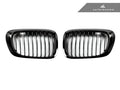 AutoTecknic Glazing Black Front Grille Set - BMW E46 3-Series Coupe Pre-Facelift | M3