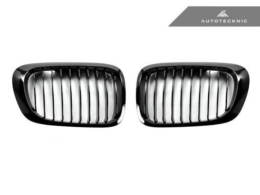 AutoTecknic Glazing Black Front Grille Set - BMW E46 3-Series Coupe Pre-Facelift | M3