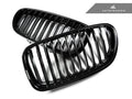 AutoTecknic Glazing Black Front Grille Set - BMW F10 Sedan | F11 Wagon | 5-Series