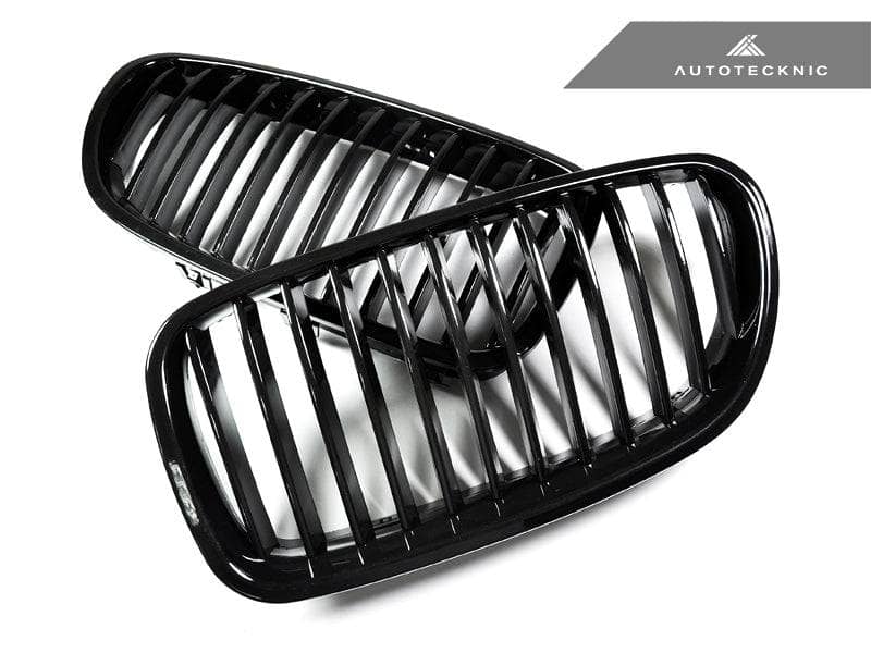 AutoTecknic Glazing Black Front Grille Set - BMW F10 Sedan | F11 Wagon | 5-Series