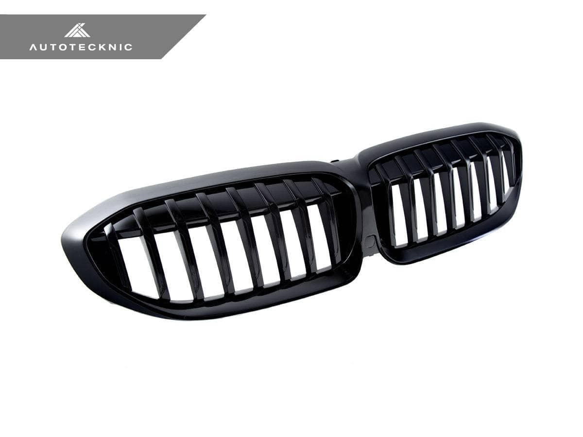 AutoTecknic Gloss Black Front Grille - BMW G20 3-Series Pre-LCI