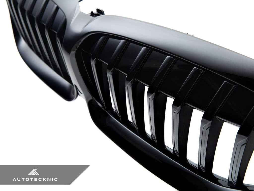 AutoTecknic Gloss Black Front Grille - BMW G20 3-Series Pre-LCI