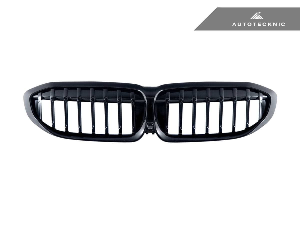 AutoTecknic Gloss Black Front Grille - BMW G20 3-Series Pre-LCI