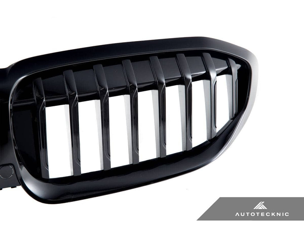 AutoTecknic Gloss Black Front Grille - BMW G20 3-Series Pre-LCI