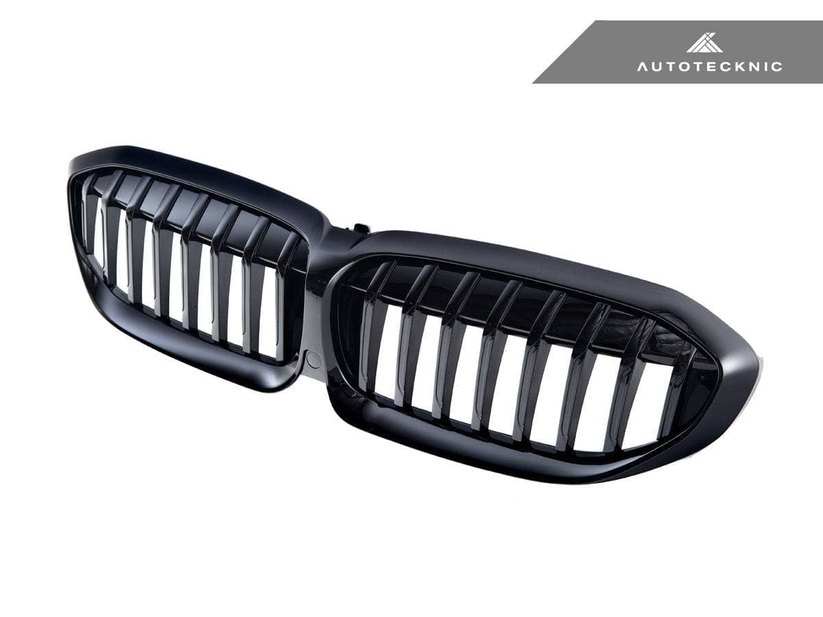 AutoTecknic Gloss Black Front Grille - BMW G20 3-Series Pre-LCI