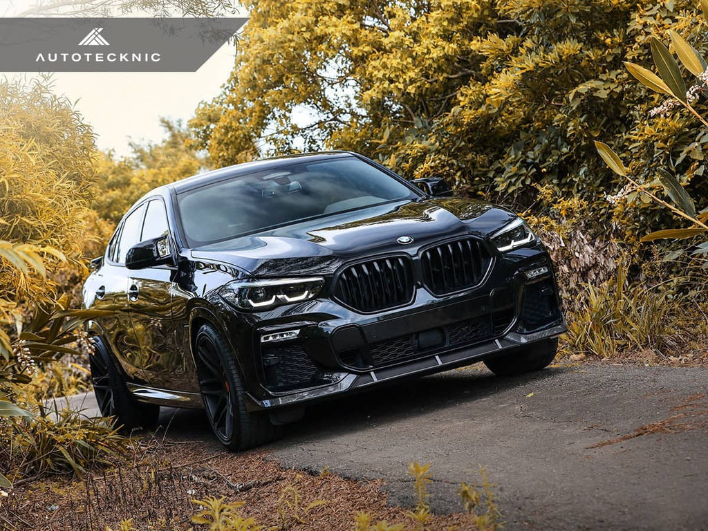AutoTecknic Performance Dry Carbon Front Lip Set - BMW G06 X6 M-Sport