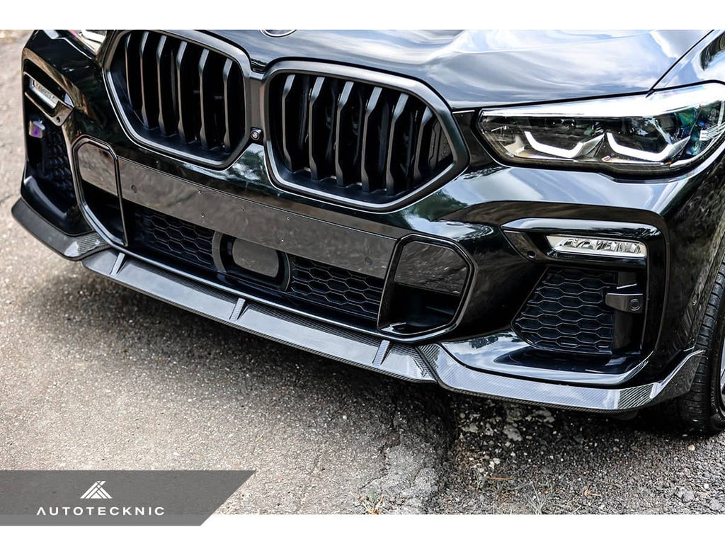 AutoTecknic Performance Dry Carbon Front Lip Set - BMW G06 X6 M-Sport