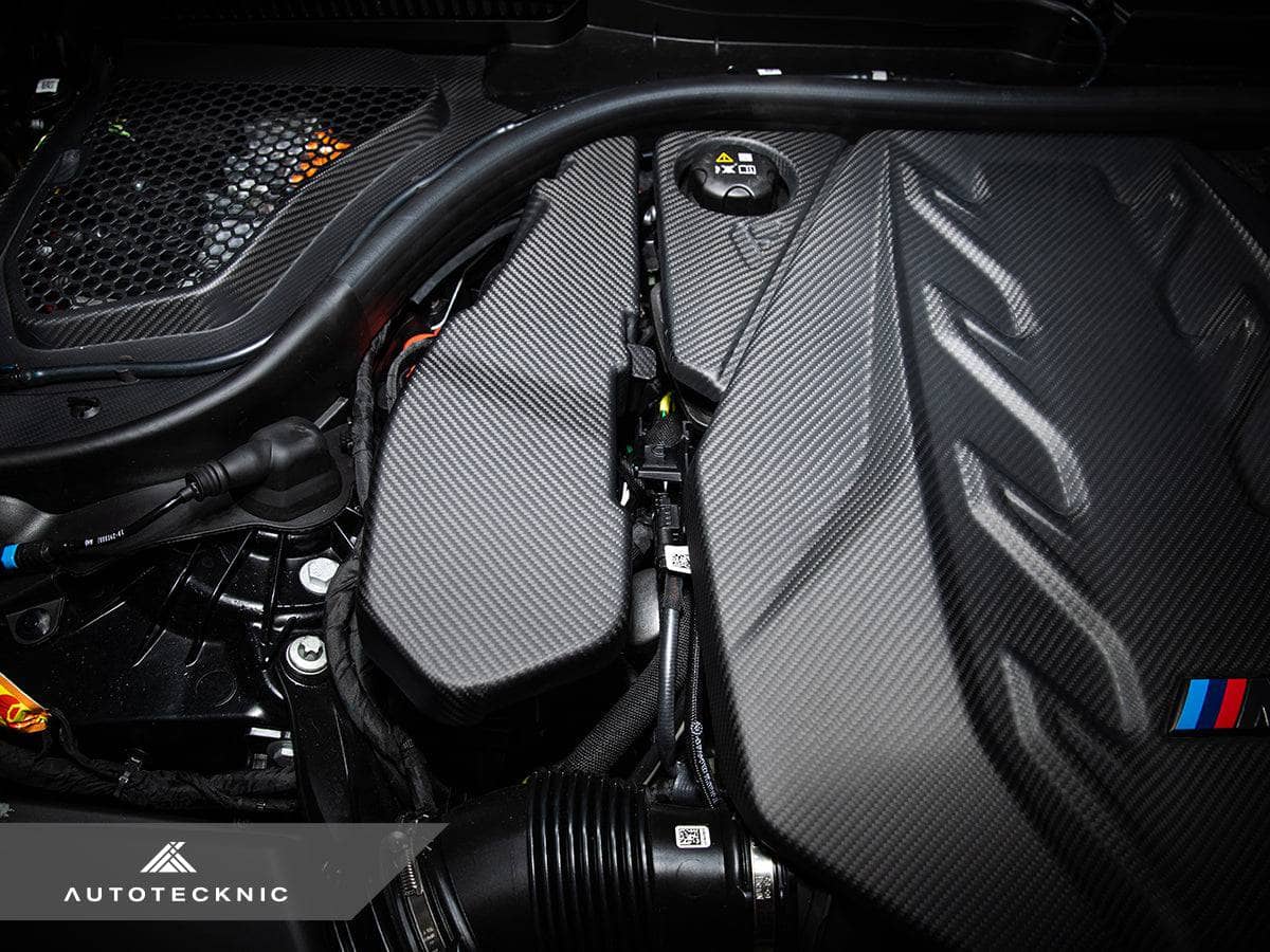 AutoTecknic Pre-Preg Carbon Engine Cover Extension Set - BMW G90/ G99 M5