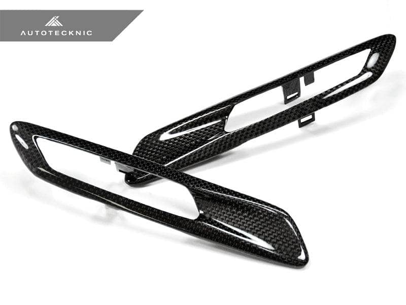AutoTecknic Replacement Carbon Fiber Fender Light Trims - BMW F10 Sedan | F11 Wagon | 5-Series