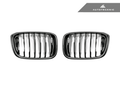 AutoTecknic Replacement Carbon Fiber Front Grille Set - BMW G01 X3 | G02 X4 Pre-LCI