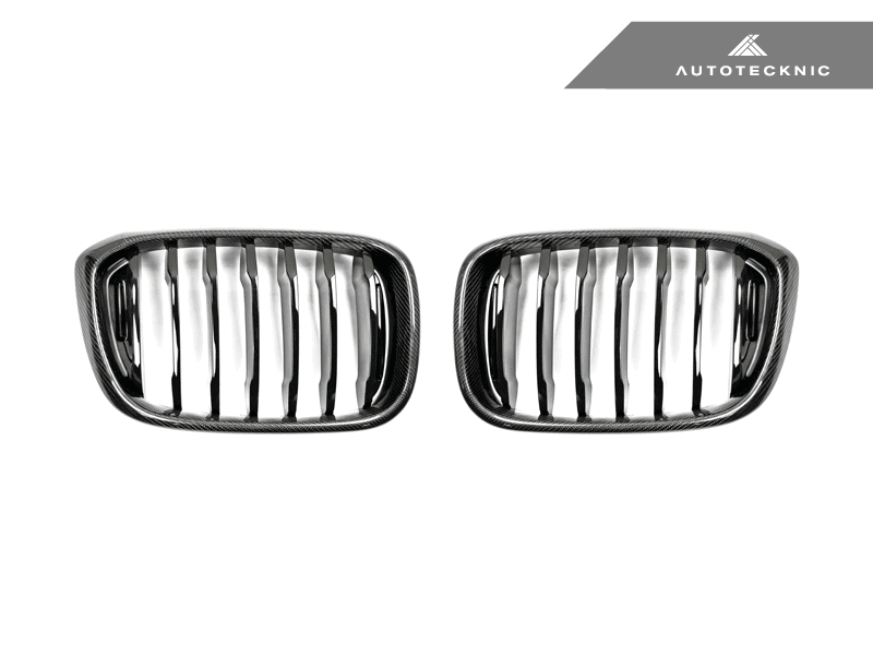 AutoTecknic Replacement Carbon Fiber Front Grille Set - BMW G01 X3 | G02 X4 Pre-LCI