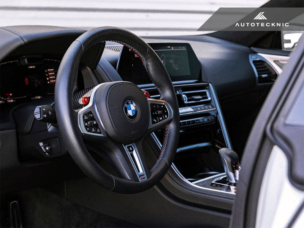 AutoTecknic Replacement Carbon Steering Wheel Top Cover - BMW F97 X3M | F98 X4M