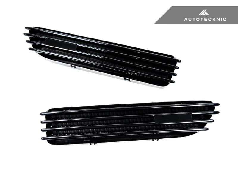 AutoTecknic Replacement Glazing Black Fender Gills - BMW E46 M3