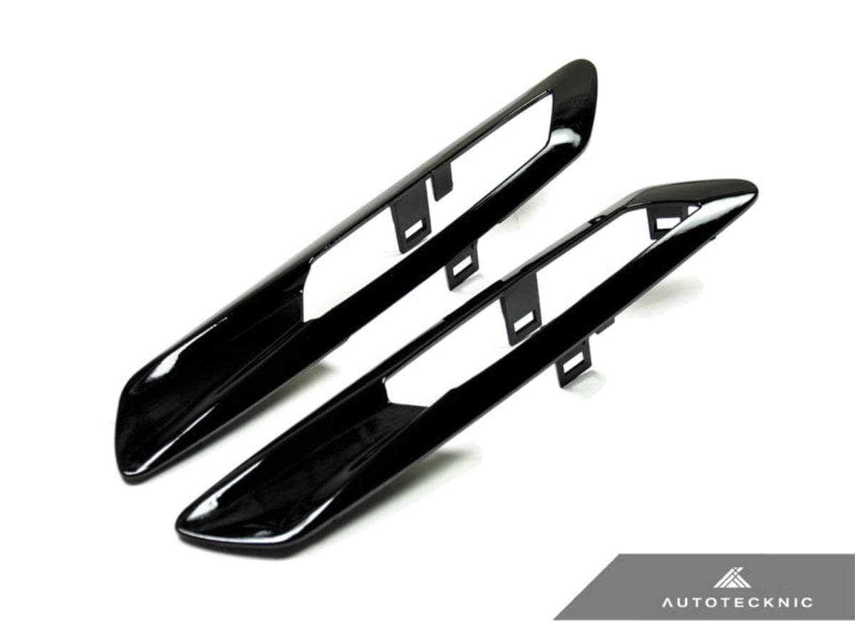 AutoTecknic Replacement Glazing Black Fender Light Trims - BMW F10 Sedan | F11 Wagon | 5-Series