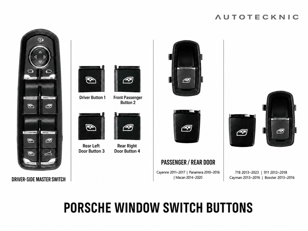 AutoTecknic Replacement Interior Window Switch Button - Porsche
