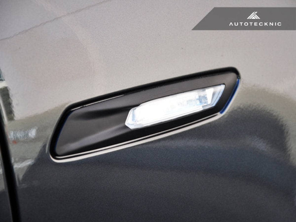 AutoTecknic Replacement Stealth Black Fender Light Trims - BMW F10 Sedan | F11 Wagon | 5-Series