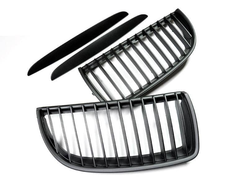 AutoTecknic Stealth Black Front Grille Set - BMW E90 Sedan | E91 Wagon | 3-Series