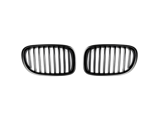 AutoTecknic Stealth Black Front Grille Set - BMW F01/ F02 7-Series LCI