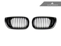 AutoTecknic Stealth Black Front Grille Set - BMW E46 3-Series LCI Sedan (2002-2005)