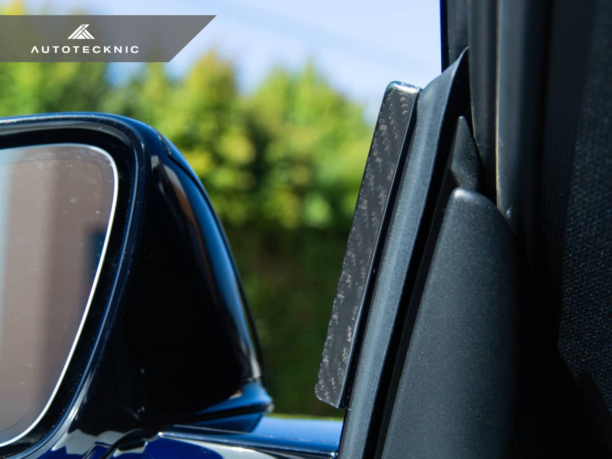 AutoTecknic Version III Dry Carbon Side Mirror Wind Deflector Set - A90 Supra 2020-Up