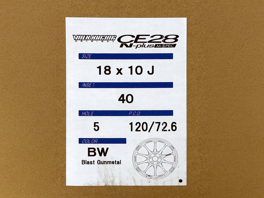 Volk Racing CE28N+ M-Spec 18x10 +40 5x120 Blast Gunmetal (Set of 4)