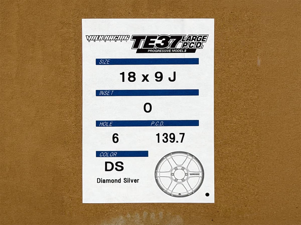 Volk Racing TE37 Large PCD Progressive Model II 18x9 +0 6x139.7 Diamond Silver (Set of 4)