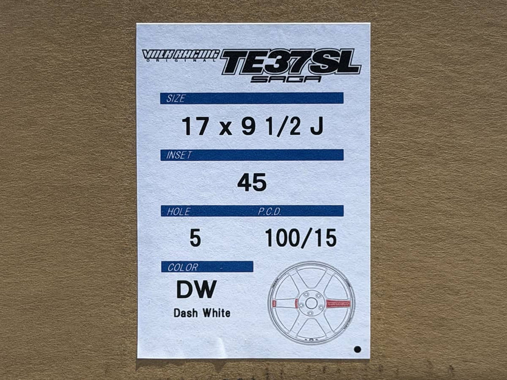 Volk Racing TE37 Saga SL 17x9.5 +45 5x100 Dash White - GR86 / BRZ / FRS (Set of 4)