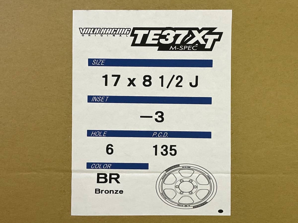 Volk Racing TE37XT M-Spec 17x8.5 -3 6x135 Bronze (Set of 4)
