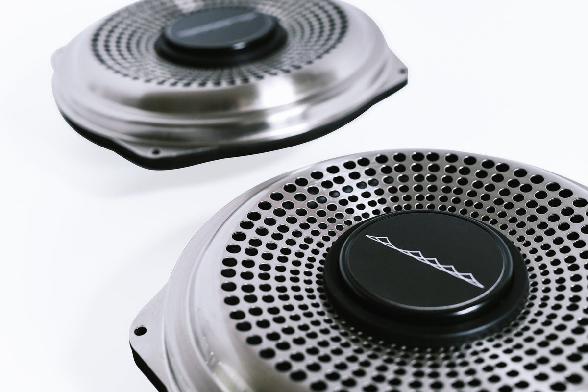 BACKORDERED - SHIPS SECOND HALF OF SEPTEMBER- RECOMMEND YOU ORDER NOW TO LOCK IN DISCOUNT AND LIMITED FUTURE INVENTORY - Bavsound Ghost Underseat Subwoofers for BMW, V3, 8 Ohm, Pair [REQUIRES HEAT GUN & DRILL]