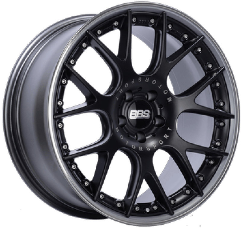 BBS CH-RII 21x10.5 5x112 ET17 CB66.5 Black Center Platinum Lip SS Rim Prot Wheel -82mm PFS/Clip Req