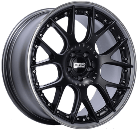 BBS CH-RII 21x10.5 5x112 ET17 CB66.5 Black Center Platinum Lip SS Rim Prot Wheel -82mm PFS/Clip Req