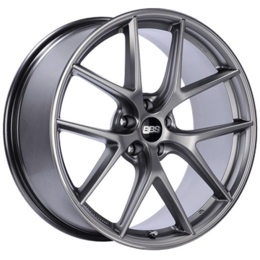 BBS CI-R 19x8 5x114.3 ET38 PFS Platinum Silver Polished Rim Protector Wheel -82mm PFS/Clip Req