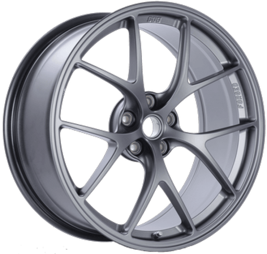 BBS FI 20x9.5 5x120 ET26 CB72.5 Titanium Wheel -82mm PFS/Clip Req
