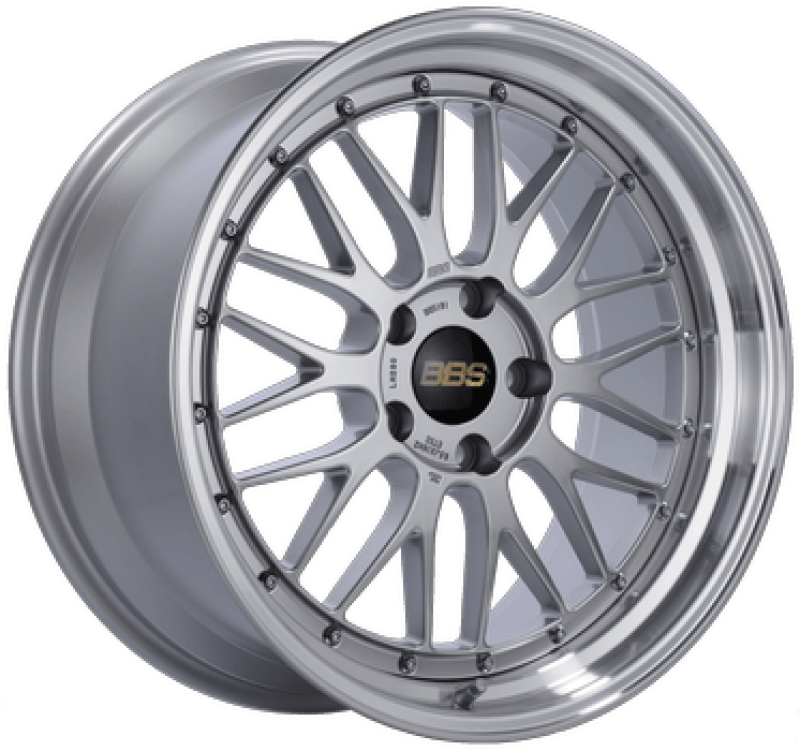 BBS LM 19x10 5x114.3 ET22 PFS Diamond Silver Center Diamond-Cut Rim Wheel - PFS/Clip Req