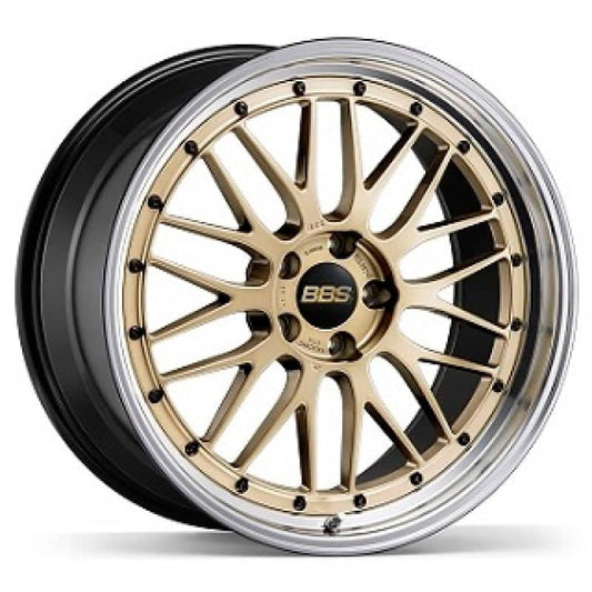 BBS LM 20x12 5x130 ET50 CB71.6 Gold Wheel w/ Diamond Cut Machined Lip