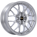 BBS RG-R 17x8 5x120 ET40 CB72.5 Diamond Silver Wheel -82mm PFS/Clip Req