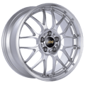 BBS RS-GT 18x8 5x120 ET35 CB72.5 Diamond Silver Center Diamond-Cut Rim Wheel - PFS/Clip Req