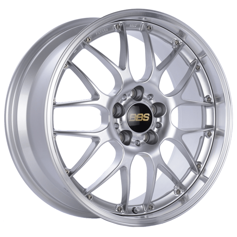BBS RS-GT 19x9.5 5x120 ET40 CB72.5 Diamond Silver Center Diamond-Cut Rim Wheel - PFS/Clip Req