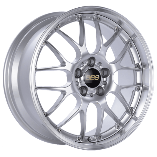 BBS RS-GT 19x9.5 5x120 ET40 CB72.5 Diamond Silver Center Diamond-Cut Rim Wheel - PFS/Clip Req