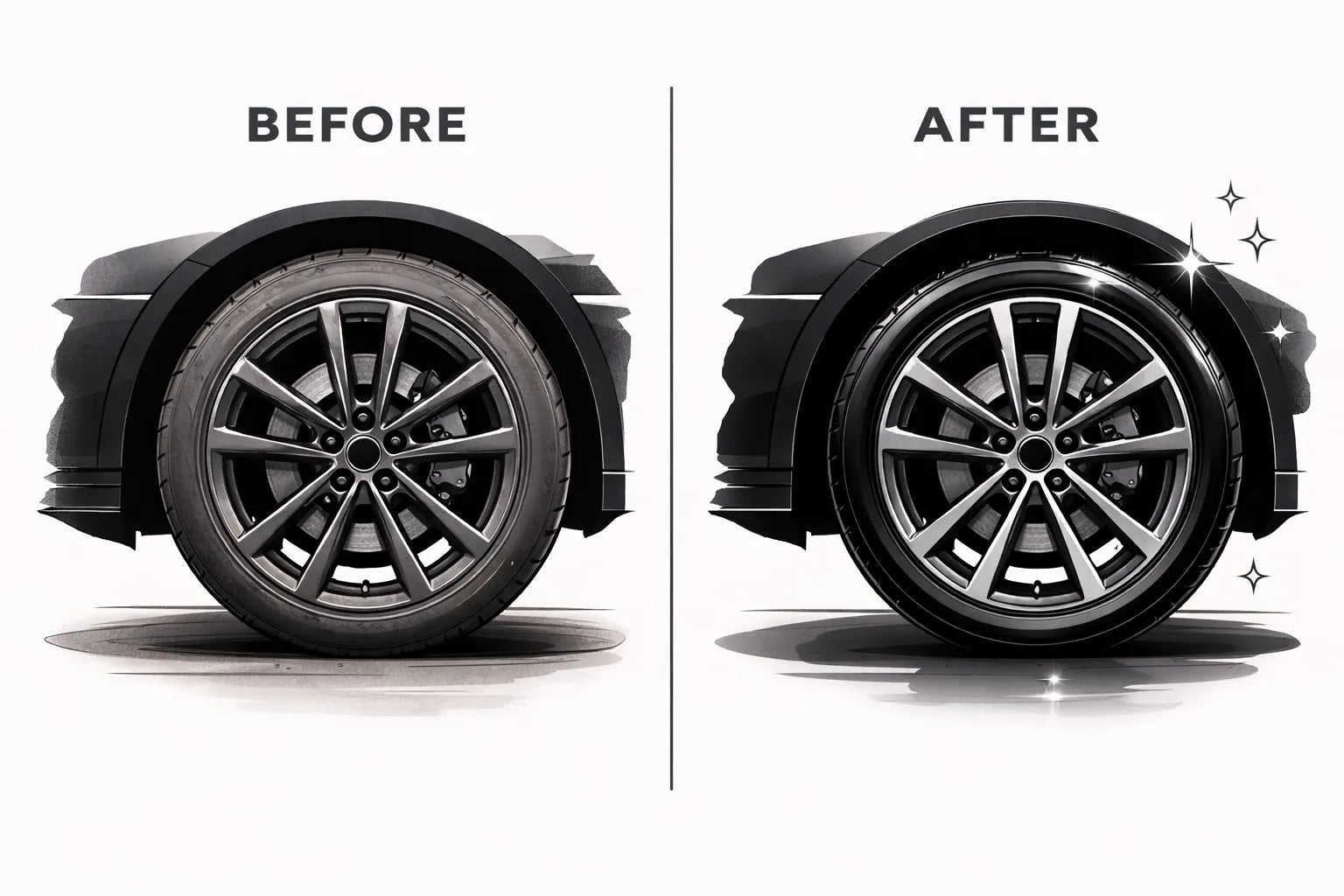 Sleek & Subtle Tire Shine