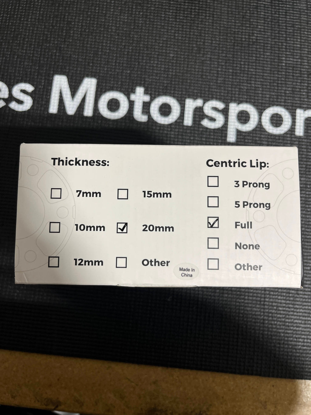 OPEN BOX - Kies Porsche Wheel Spacer (FULL - 20MM) - Set of 2