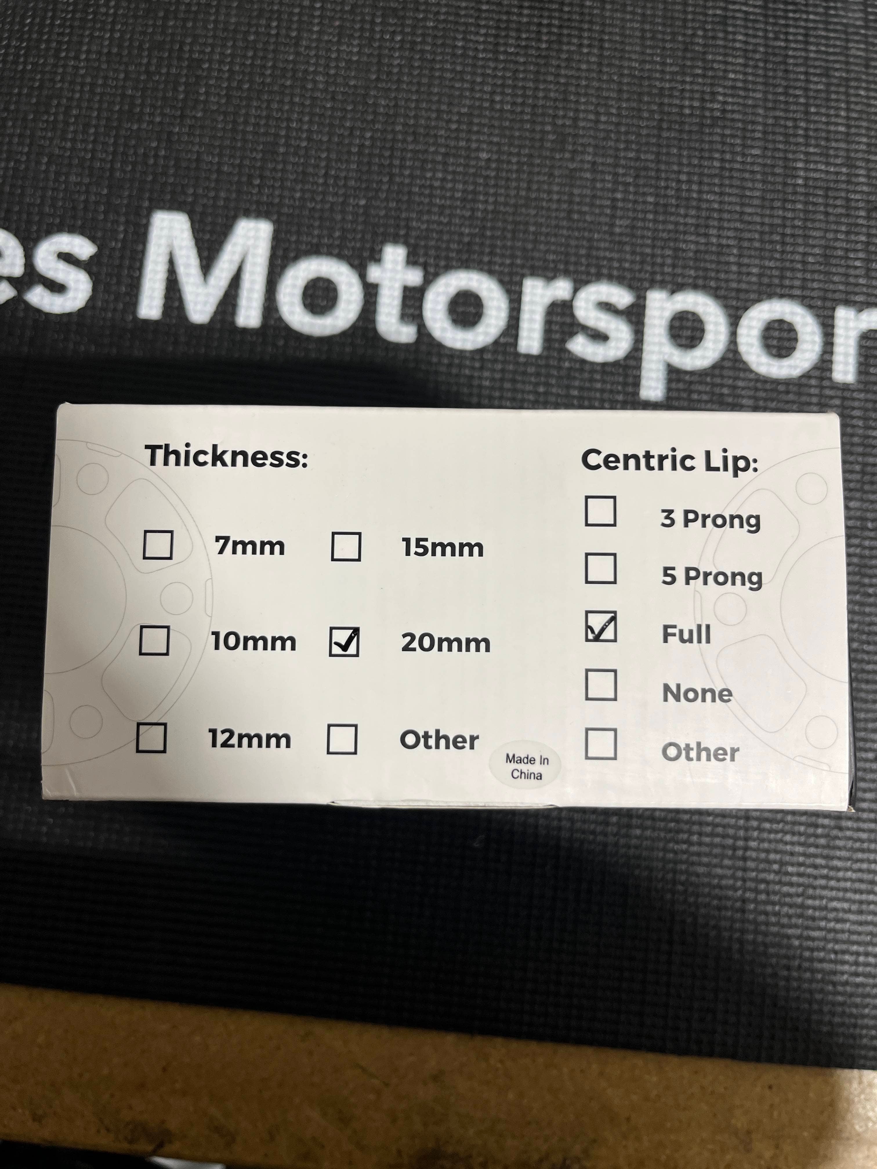 OPEN BOX - Kies Porsche Wheel Spacer (FULL - 20MM) - Set of 2