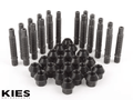 OPEN BOX - Motorsport Hardware 5-Lug (12 x 1.5 Thread) 78mm Black Race Stud Kit (BMW E Series)