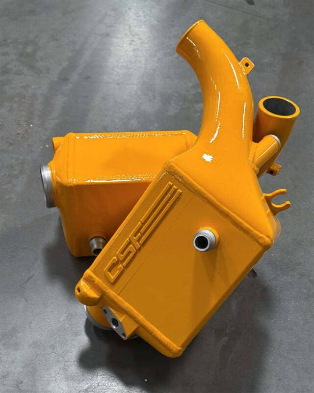 CSF 16-21 BMW M5 (F90) / 17-21 BMW M8 (F91/F92/F93) Twin Charge-Air-Cooler Set - Nitro Yellow