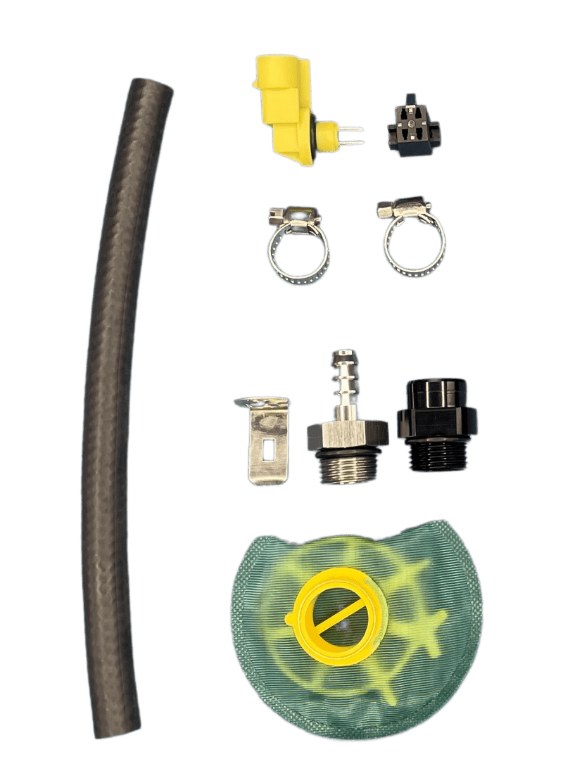 DeatschWerks DW650iL Series 650LPH In-Line External Fuel Pump Universal Install Kit