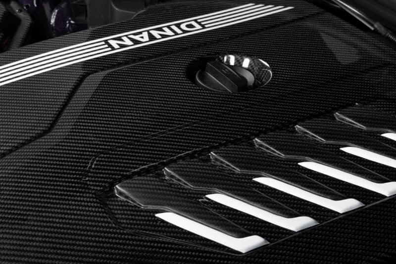 Dinan 19-26 BMW B58D (G01/G02/G20/G22/G23/G26/G42) Gloss Carbon Fiber Engine Cover w/Matte Accents
