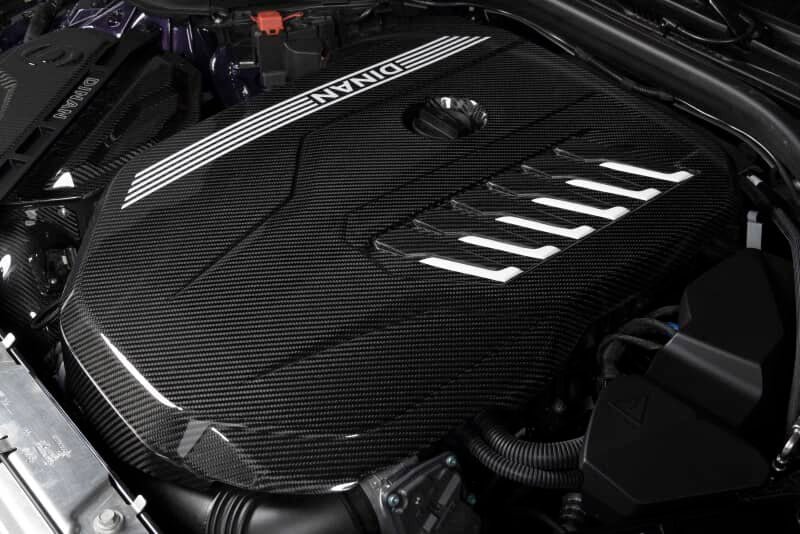 Dinan 19-26 BMW B58D (G01/G02/G20/G22/G23/G26/G42) Gloss Carbon Fiber Engine Cover w/Matte Accents