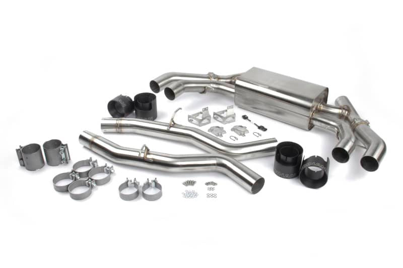 Dinan 20-25 BMW X3 M/X4 M (F97/F98) Free Flow Axleback Exhaust System - Black Tips