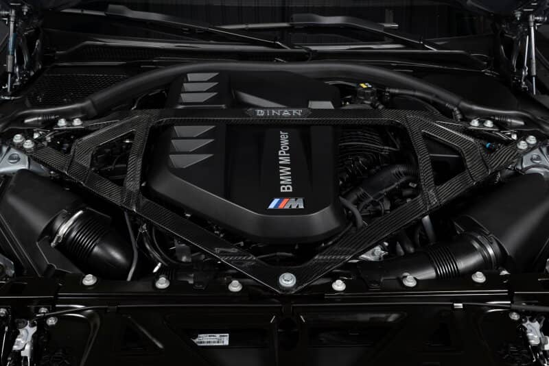 Dinan 21-27 BMW M2/M3/M4 (G80/G82/G83/G87) Gloss Carbon Fiber Strut Tower Brace - Front