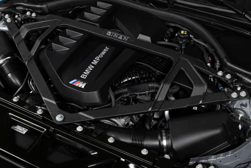 Dinan 21-27 BMW M2/M3/M4 (G80/G82/G83/G87) Matte Carbon Fiber Strut Tower Brace - Front